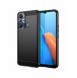 Carbon Case väska för Infinix Hot 20i flexibel silikon kolfodral svart