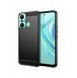 Carbon Case fodral för Infinix Hot 20 Play flexibelt silikon kolfodral svart
