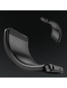 Carbon Case fodral för Infinix Hot 20 Play flexibelt silikon kolfodral svart