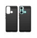 Carbon Case fodral för Infinix Hot 20 Play flexibelt silikon kolfodral svart