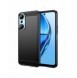 Carbon Case väska för Infinix Hot 20 flexibel silikon kolfodral svart