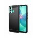 Carbon Case-fodral för Infinix Hot 12 Play NFC / Hot 12 Play flexibelt silikon kolfodral svart