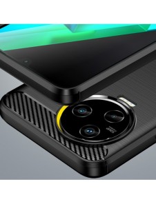 Carbon Case Cover för Infinix Note 12 (2023) / Infinix Note 12 Pro Flexible Silikon Carbon Cover Black