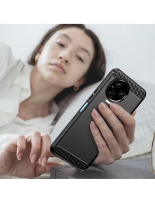 Carbon Case Cover för Infinix Note 12 (2023) / Infinix Note 12 Pro Flexible Silikon Carbon Cover Black