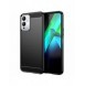 Carbon Case väska för Infinix Note 12i flexibel silikon kolfodral svart