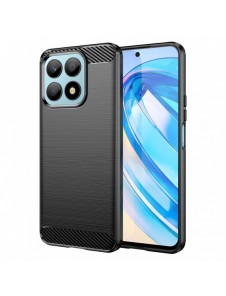 Carbon Case-fodral för Honor X8a flexibel silikon kolfodral svart