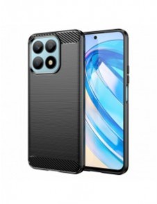 Carbon Case-fodral för Honor X8a flexibel silikon kolfodral svart