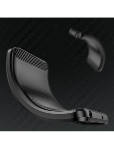 Carbon Case-fodral för Honor X8a flexibel silikon kolfodral svart