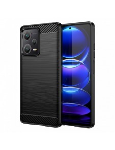 Carbon Case-fodral för Xiaomi Redmi Note 12 Pro+ flexibelt silikon kolfodral svart