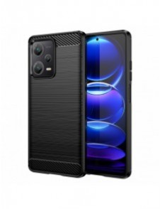 Carbon Case-fodral för Xiaomi Redmi Note 12 Pro+ flexibelt silikon kolfodral svart
