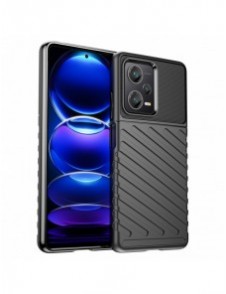 Thunder Case fodral för Xiaomi Redmi Note 12 Pro+ silikon pansarfodral svart