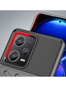 Thunder Case fodral för Xiaomi Redmi Note 12 Pro+ silikon pansarfodral svart