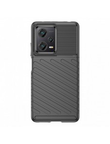 Thunder Case fodral för Xiaomi Redmi Note 12 Pro+ silikon pansarfodral svart