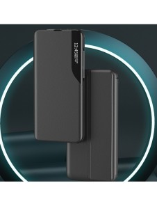 Eco Leather View Case för Xiaomi Redmi Note 12 Pro+ med flip-stativ blå