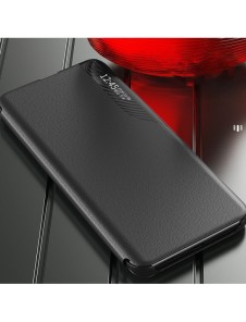Eco Leather View Case för Xiaomi Redmi Note 12 Pro+ med flip-stativ blå