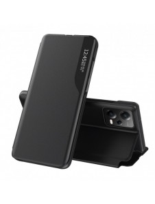 Eco Leather View Case för Xiaomi Redmi Note 12 Pro+ med flip-stativ svart