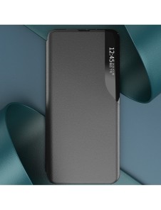 Eco Leather View Case för Xiaomi Redmi Note 12 Pro+ med flip-stativ svart