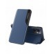 Eco Leather View Case Cover för Xiaomi Redmi Note 12 5G / Poco X5 5G med flipstativ blå