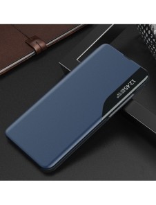 Eco Leather View Case Cover för Xiaomi Redmi Note 12 5G / Poco X5 5G med flipstativ blå