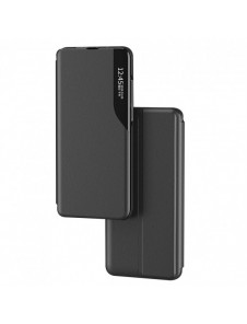 Eco Leather View Case-fodral för Samsung Galaxy A24 4G med flip-stativ blå