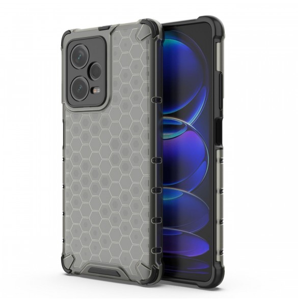 Honeycomb-fodral till Xiaomi Redmi Note 12 Pro+ pansarhybridfodral svart