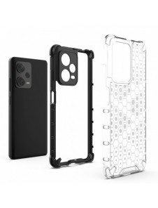 Honeycomb-fodral till Xiaomi Redmi Note 12 Pro+ pansarhybridfodral svart
