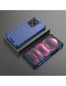Honeycomb fodral för Xiaomi Redmi Note 12 Pro / Poco X5 Pro 5G pansarhybridfodral blå