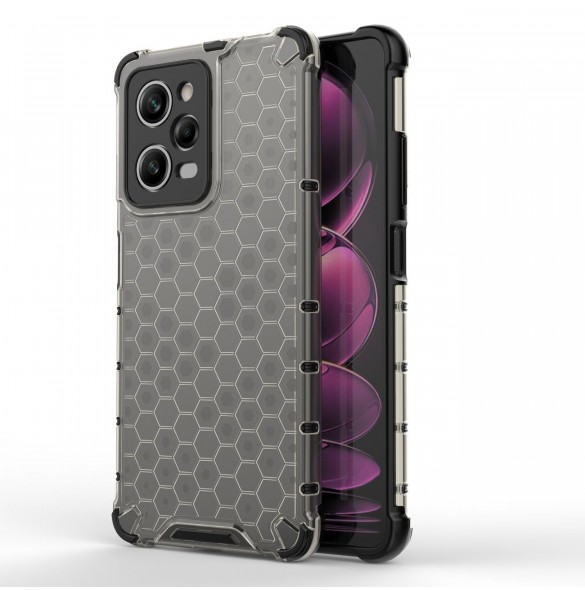 Honeycomb-fodral för Xiaomi Redmi Note 12 Pro / Poco X5 Pro 5G pansarhybridskal svart