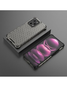 Honeycomb-fodral för Xiaomi Redmi Note 12 Pro / Poco X5 Pro 5G pansarhybridskal svart