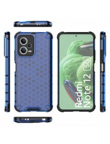Honeycomb fodral för Xiaomi Redmi Note 12 5G / Poco X5 5G pansarhybridfodral blå
