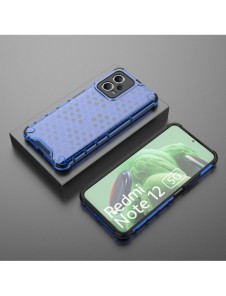 Honeycomb fodral för Xiaomi Redmi Note 12 5G / Poco X5 5G pansarhybridfodral blå