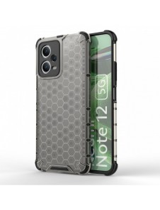 Honeycomb-fodral för Xiaomi Redmi Note 12 5G / Poco X5 5G pansarhybridskydd svart