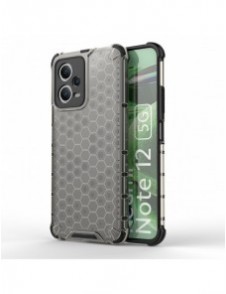 Honeycomb-fodral för Xiaomi Redmi Note 12 5G / Poco X5 5G pansarhybridskydd svart