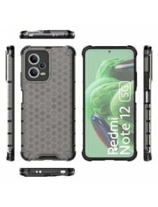 Honeycomb-fodral för Xiaomi Redmi Note 12 5G / Poco X5 5G pansarhybridskydd svart