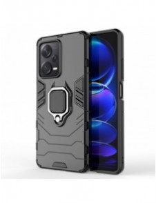 Ring Armor fodral för Xiaomi Redmi Note 12 Pro+ pansarskydd magnetisk hållare ring svart