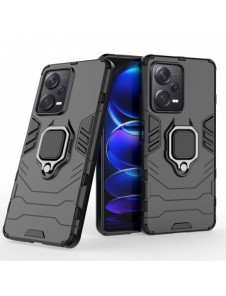 Ring Armor fodral för Xiaomi Redmi Note 12 Pro+ pansarskydd magnetisk hållare ring svart