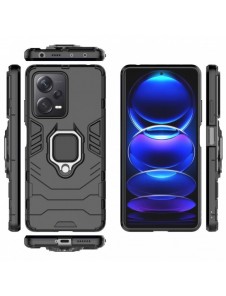 Ring Armor fodral för Xiaomi Redmi Note 12 Pro+ pansarskydd magnetisk hållare ring svart