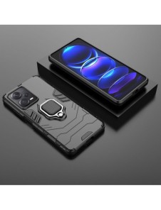 Ring Armor fodral för Xiaomi Redmi Note 12 Pro+ pansarskydd magnetisk hållare ring svart