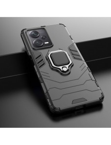Ring Armor fodral för Xiaomi Redmi Note 12 Pro+ pansarskydd magnetisk hållare ring svart