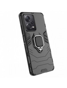 Ring Armor fodral för Xiaomi Redmi Note 12 Pro+ pansarskydd magnetisk hållare ring svart