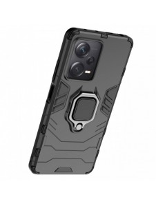Ring Armor fodral för Xiaomi Redmi Note 12 Pro+ pansarskydd magnetisk hållare ring svart