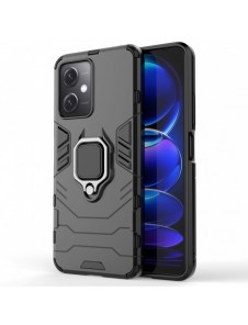 Ring Armor Case för Xiaomi Redmi Note 12 5G / Poco X5 5G Armor Cover Magnetisk Hållare Ring Svart