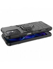 Ring Armor Case för Xiaomi Redmi Note 12 5G / Poco X5 5G Armor Cover Magnetisk Hållare Ring Svart