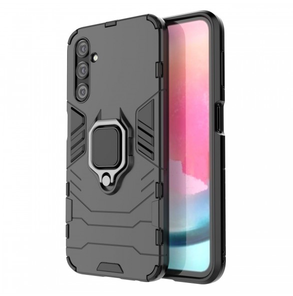 Ring Armor fodral till Samsung Galaxy A24 4G pansarskal magnetisk hållare ring svart