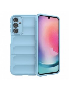 Magic Shield Fodral för Samsung Galaxy A24 4G flexibelt pansarskal ljusblått