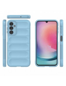 Magic Shield Fodral för Samsung Galaxy A24 4G flexibelt pansarskal ljusblått