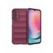 Magic Shield Fodral för Samsung Galaxy A24 4G flexibelt pansarskal vinröd