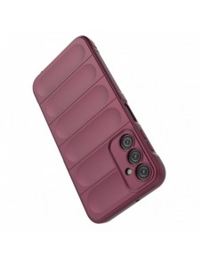 Magic Shield Fodral för Samsung Galaxy A24 4G flexibelt pansarskal vinröd