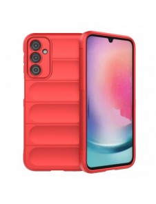 Magic Shield Fodral till Samsung Galaxy A24 4G flexibelt pansarskal rött