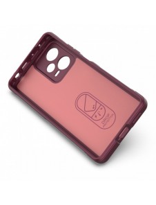Magic Shield-fodral till Xiaomi Redmi Note 12 Pro+ flexibelt pansarfodral vinrött